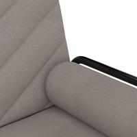 Slaapbank met armleuningen stof taupe - thumbnail