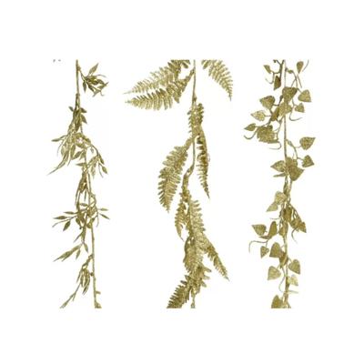 Guirlande glitter kunststof goud 180cm