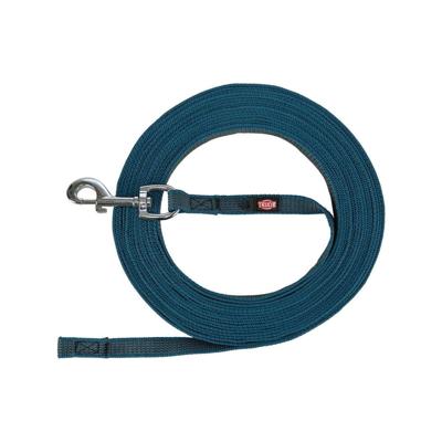 Trixie hondenriem sleeplijn met rubber anti slip petrol blauw