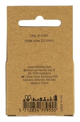 Creativ Company Waskralen, d 8 mm, gatgrootte 2,3 mm, parelmoer, 22 stuk/ 1 doos