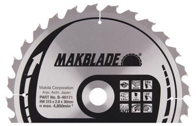 Makita Zaagblad Diameter zaagblad 315mm Aantal tanden 24