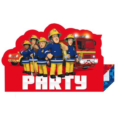 Brandweerman Sam uitnodigingen, 8st.