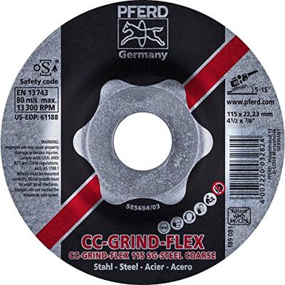 PFERD TOOLS 64188115 Schuurschijf Diameter 115 mm Boordiameter 22.23 mm Staal 10 stuk(s) PFERD TOOLS 64188115 Schuurschijf Diameter 115 mm Boordiameter 22.23 mm Staal 10 stuk(s)