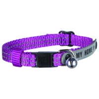 TRIXIE KATTENHALSBAND MET ADRESFLAP MY HOME REFLECTEREND ASSORTI 4 ST - thumbnail