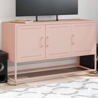 Tv-meubel 100,5x39x60,5 cm staal roze - thumbnail