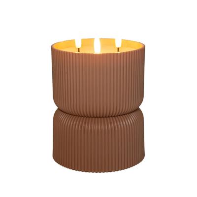 Buitenkaars 3D-vlam terra 13x13x17,5cm