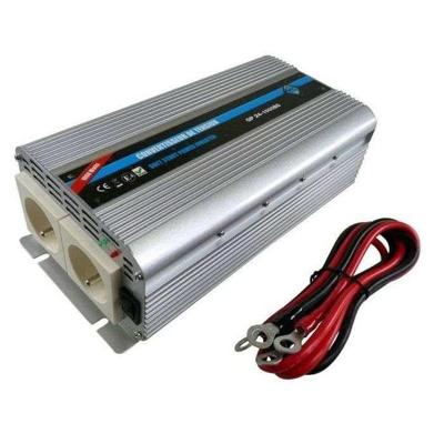 HTC Spanningsomvormer 24/220 V 1000 W met 2 stopcontacten