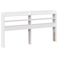 Bedframe met hoofdeinde zonder matras 140x200 cm wit - thumbnail