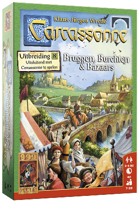 999Games carcassonne: bruggen, burchten en bazaars uitbreiding bordspel