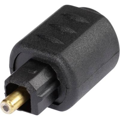 Hicon POF-723 Toslink Audio Adapter [1x Ministekker - 1x Toslink-stekker (ODT)] Zwart