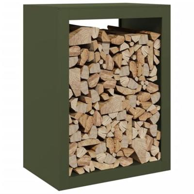 VidaXL Haardhoutrek 60x40x80 cm staal groen