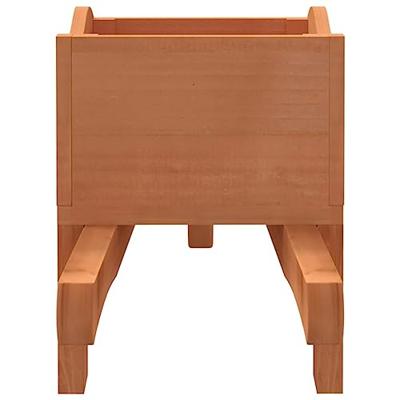 VidaXL Plantenbakken kruiwagen 2 st 47x15x19 cm massief vurenhout