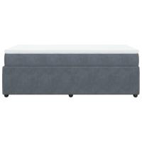 Boxspring met matras fluweel donkergrijs 90x190 cm - thumbnail