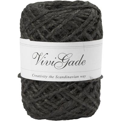 Vivi Gade Natuurlijk hennep, dikte 1-2 mm, zwart, 30 m/ 1 rol
