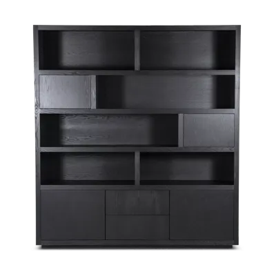 Eleonora Opbergkast 'Helsinki' Eiken, kleur Zwart, 220 x 200cm Eleonora Opbergkast 'Helsinki' Eiken, kleur Zwart, 220 x 200cm