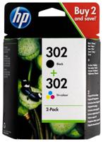 HEMA Cartridge HP 302 zwart/kleur - 2 stuks - thumbnail