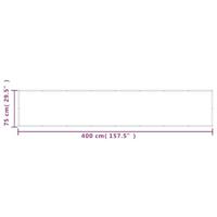 Balkonscherm 75x400 cm 100% oxford polyester lichtgrijs - thumbnail