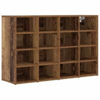 Schoenenkast met plank Oud Hout 103 x 30 x 67 cm Bewerkt hout - thumbnail