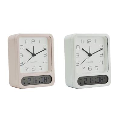 Tafelklok Home ESPRIT Wit (2 Stuks)