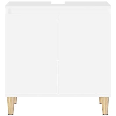 Wastafelkast 58x33x60 cm bewerkt hout wit Wastafelkast 58x33x60 cm bewerkt hout wit