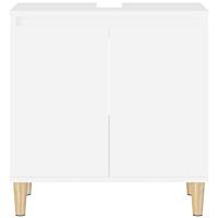 Wastafelkast 58x33x60 cm bewerkt hout wit - thumbnail