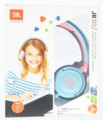JBL JR310 On-ear kinderhoofdtelefoon in lichtblauw/roze - bedrade koptelefoon met headset en afstandsbediening - ideaal voor school en vrije tijd