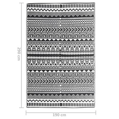 Buitenkleed polypropeen 190x290 cm zwart Buitenkleed polypropeen 190x290 cm zwart