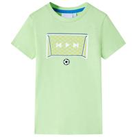 Kindershirt met doelprint 140 limoenkleurig - thumbnail