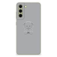 Samsung Galaxy S21FE Telefoonhoesje met Naam Grijs Baby Olifant - thumbnail