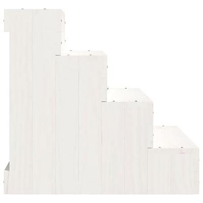 VidaXL Huisdierentrap 40x49x47 cm massief grenenhout wit VidaXL Huisdierentrap 40x49x47 cm massief grenenhout wit