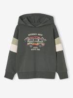 Sweater met capuchon met geplaatste print korstmos - thumbnail