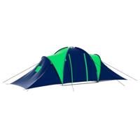 Tent 9-persoons polyester blauw en groen - thumbnail