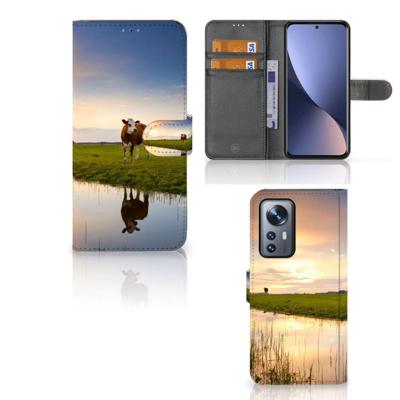Xiaomi 12 Pro | Telefoonhoesje | Met pasjeshouder | Koe Xiaomi 12 Pro | Telefoonhoesje | Met pasjeshouder | Koe