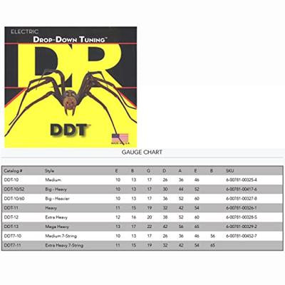 DR Strings DDT-12 Drop Down Tuning Extra Heavy 12-60 elektrische gitaarsnaren