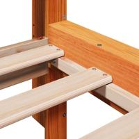 Bedframe zonder matras massief grenenhout wasbruin 140x200 cm - thumbnail