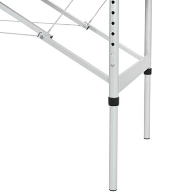VidaXL Massagetafel inklapbaar met aluminium frame (vier delen / crèmewit)