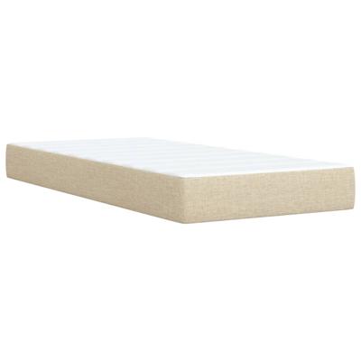 Boxspring met matras stof crèmekleurig 120x200 cm - thumbnail