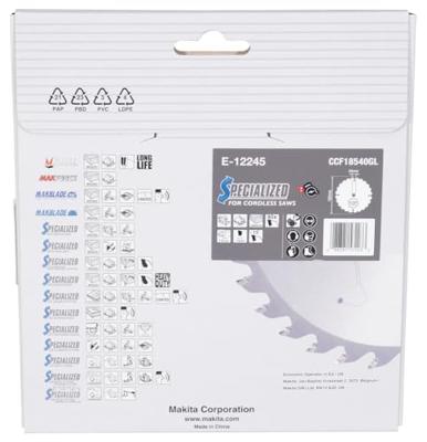 Makita Accessoires Cirkelzaagblad WPC | Efficut 185x30x1,5 40T 15g - E-12170 E-12170
