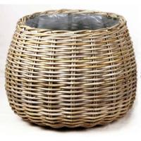 Mand Rond Antiek Grijs 58x43cm - thumbnail