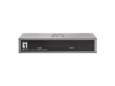 LevelOne FEU-0511 4-poorts Fast Ethernet Switch met 100BaseFX SC Port