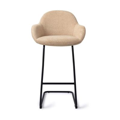 Jesper Home Barkruk 'Kushi' Arch Black, kleur Desert Dunes (zithoogte 78cm)