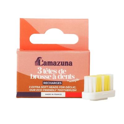 Lamazuna Set of 3 toothbrush heads soft S 1 Set