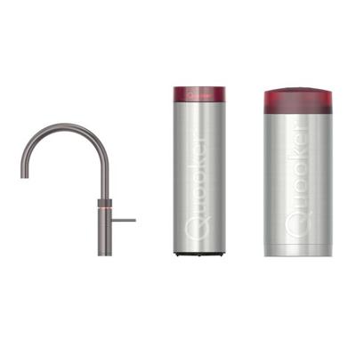 Quooker Fusion Round kokendwaterkraan - draaibare uitloop - Combi+ incl. Cube reservoir - Warm / kokend / bruisend / gefilterd water - Gunmetal 22+FRGME-CUBE Quooker Fusion Round kokendwaterkraan - draaibare uitloop - Combi+ incl. Cube reservoir - Warm / kokend / bruisend / gefilterd water - Gunmetal 22+FRGME-CUBE