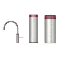 Quooker Fusion Round kokendwaterkraan - draaibare uitloop - Combi+ incl. Cube reservoir - Warm / kokend / bruisend / gefilterd water - Gunmetal 22+FRGME-CUBE - thumbnail