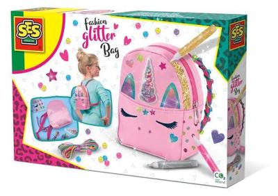 SES knutselset rugzak Unicorn junior polyester roze 13-delig