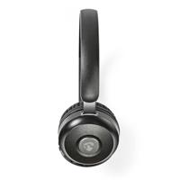 Nedis PC-Headset | On-Ear | Stereo | Bluetooth | Inklapbare Microfoon | Zwart - CHSTB310BK - thumbnail