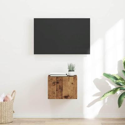 TV Wandkast Oud Hout 60 x 31 x 29.5 cm Bewerkt hout TV Wandkast Oud Hout 60 x 31 x 29.5 cm Bewerkt hout