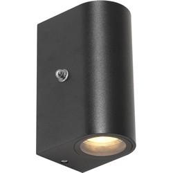 Steinhauer Buitenlamp Logan rond incl. LED dag nacht sensor zwart