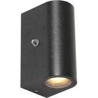 Steinhauer Buitenlamp Logan rond incl. LED dag nacht sensor zwart - thumbnail