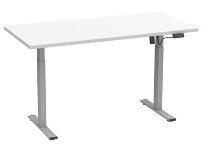 VCM Elektrisch verstelbaar bureau E-Lona (Wit/zilver, 140 x 50 cm)